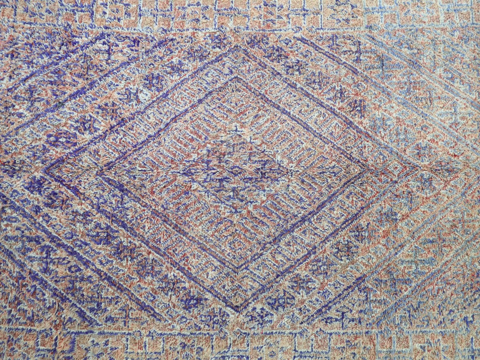 Businat Vintage Moroccan Rug 6'8" X 13'1" photo furniture
