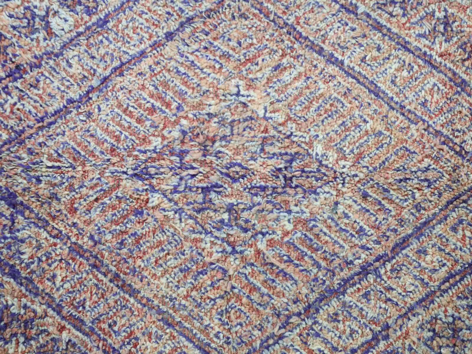 Businat Vintage Moroccan Rug 6'8" X 13'1" photo for sale