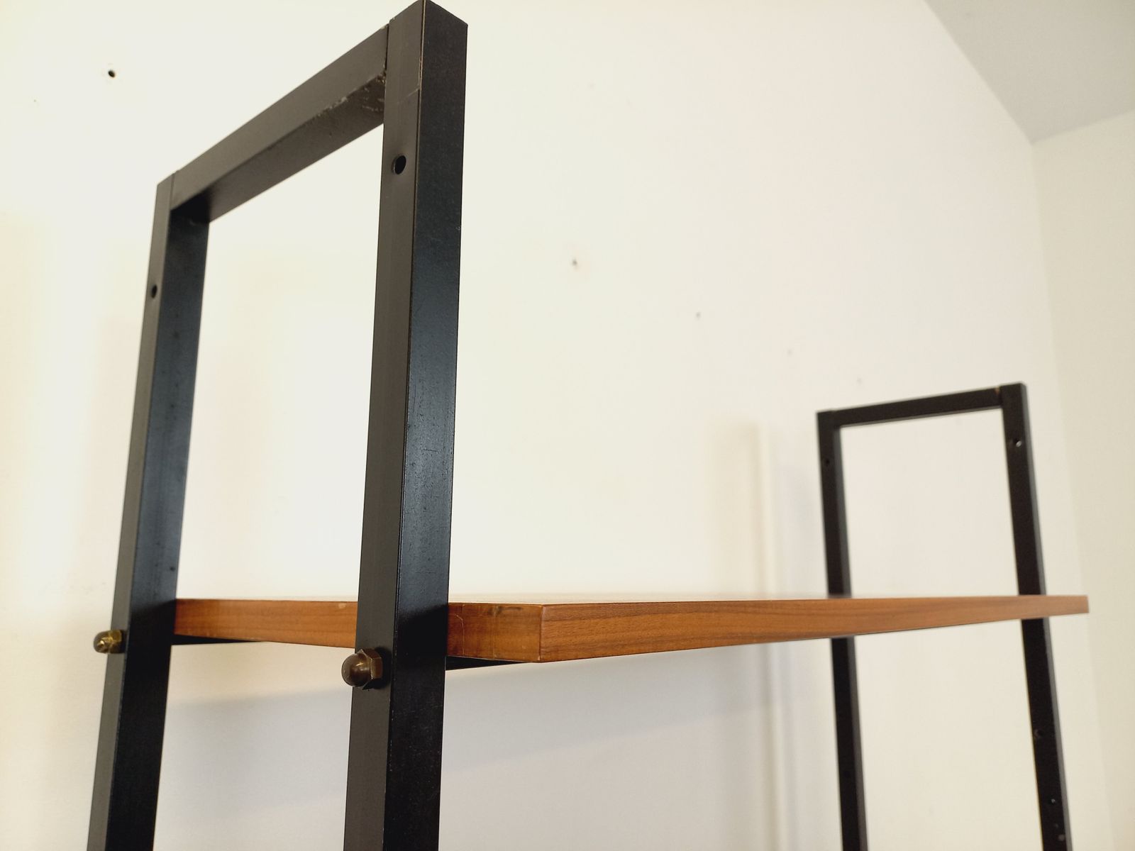 Simple Italian Bookcase In Teak And Metal photo Furniture
