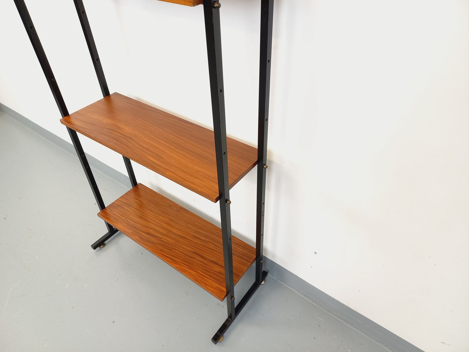 Simple Italian Bookcase In Teak And Metal photo buy