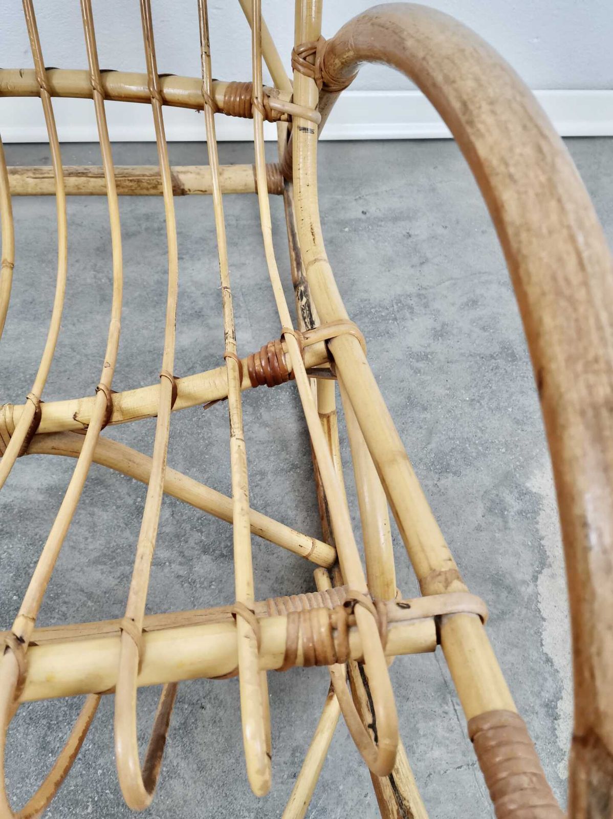 photo for sale Bamboo Rocking Chair, 1970s, Vintage
