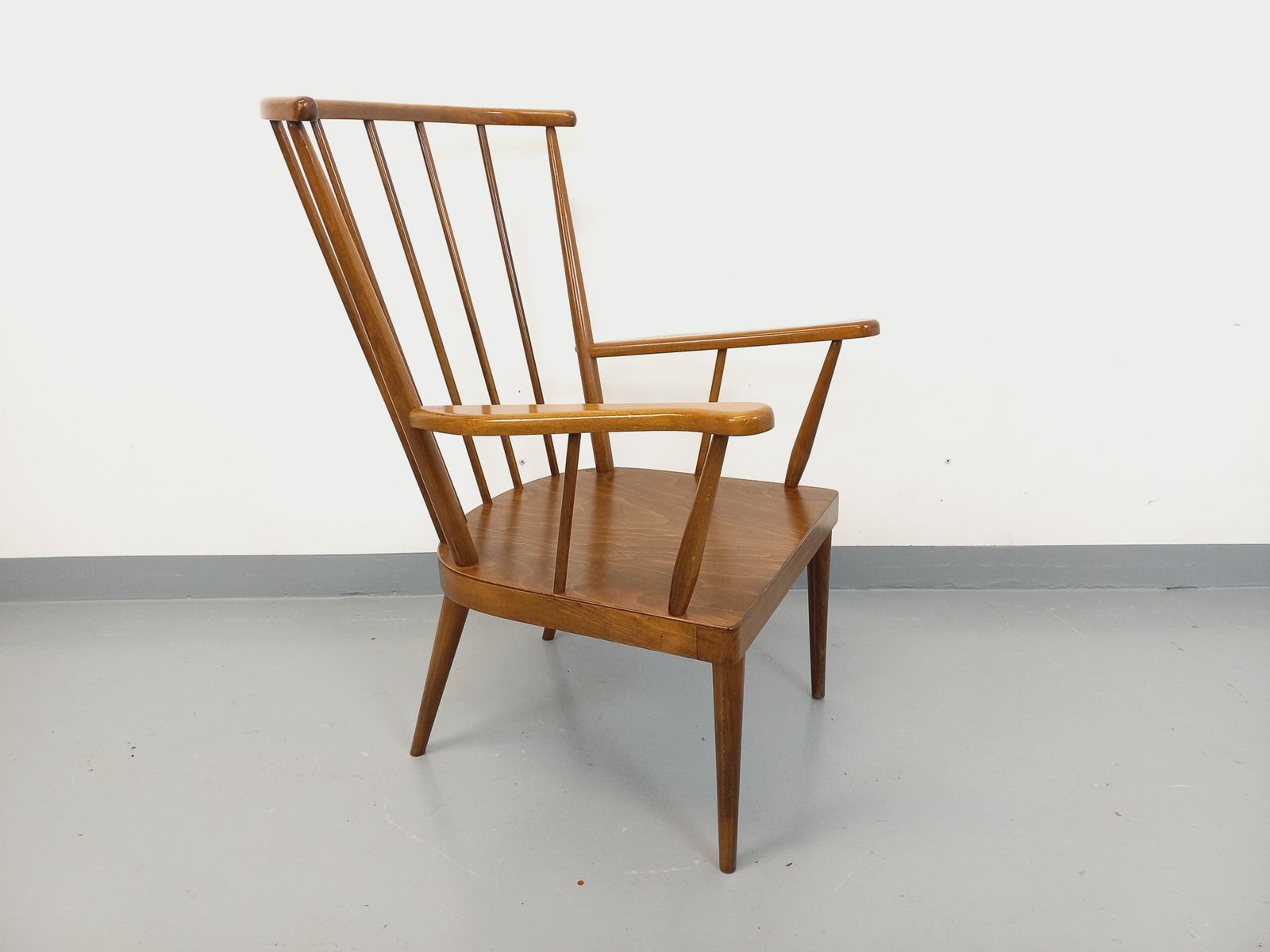 Baumann Wooden Fan Armchair, 1960s photo furniture