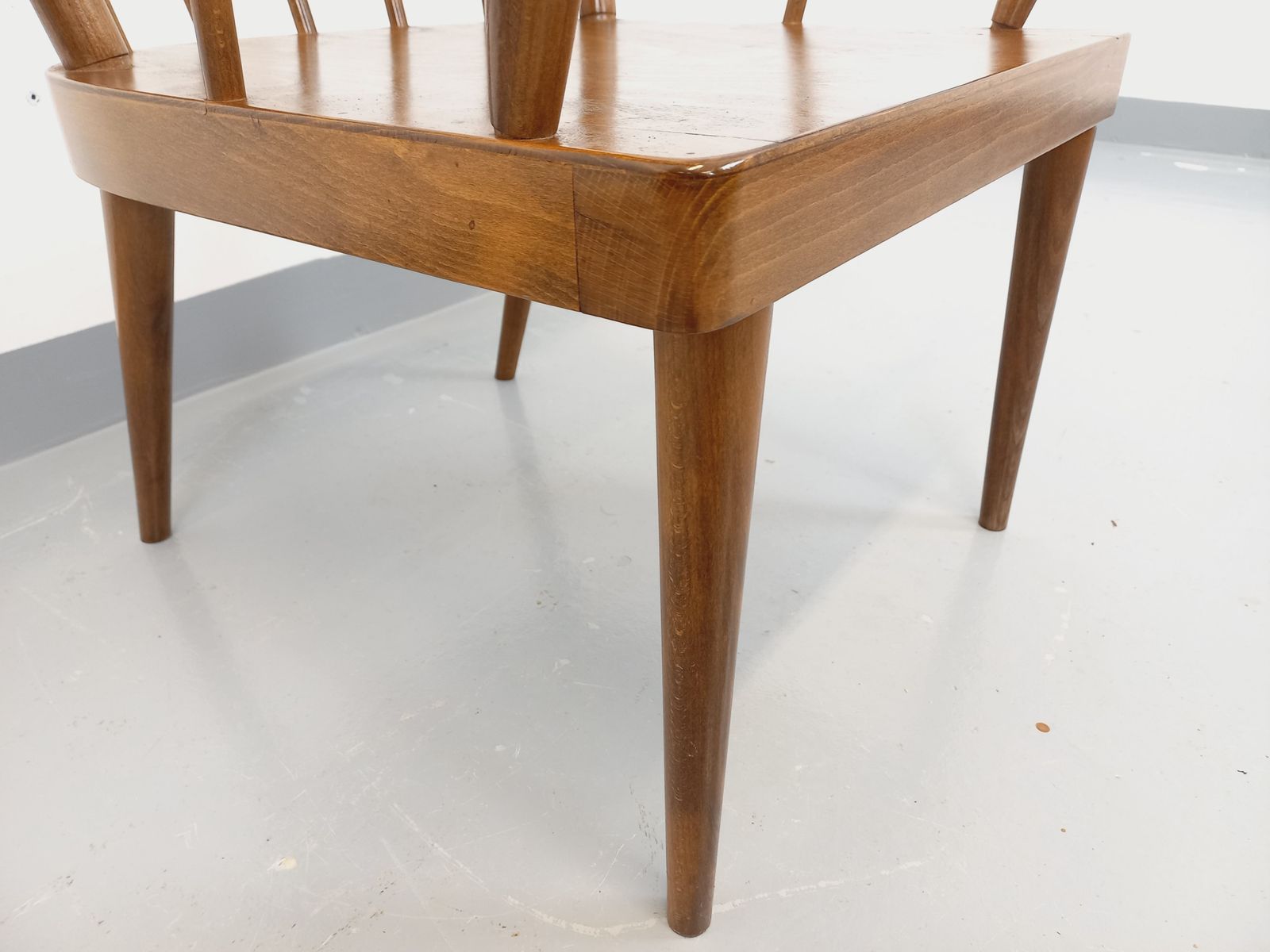 Baumann Wooden Fan Armchair, 1960s photo buy