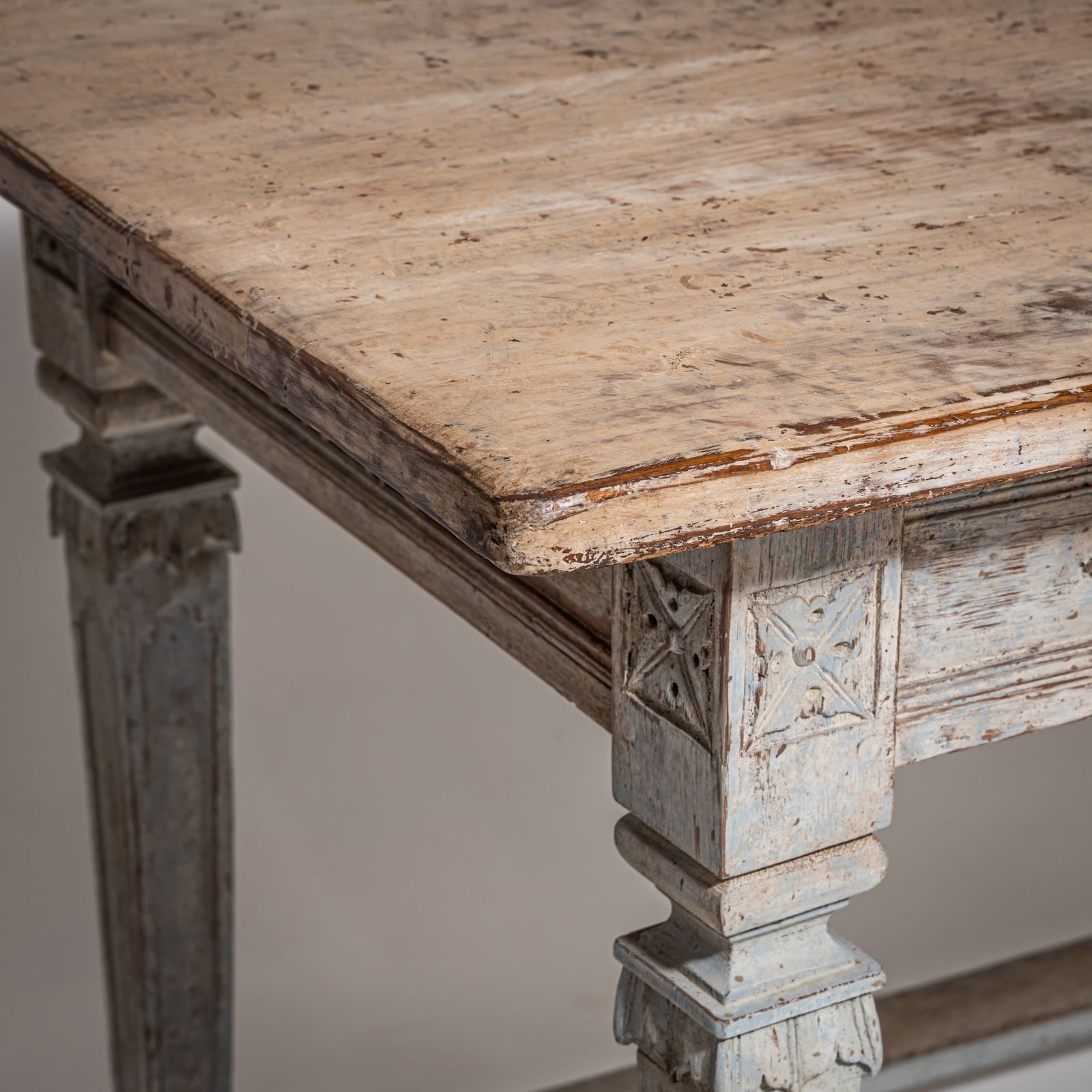 Provincial Louis XVI Dining Table With Grey Finish, Late 18th Century photo buy