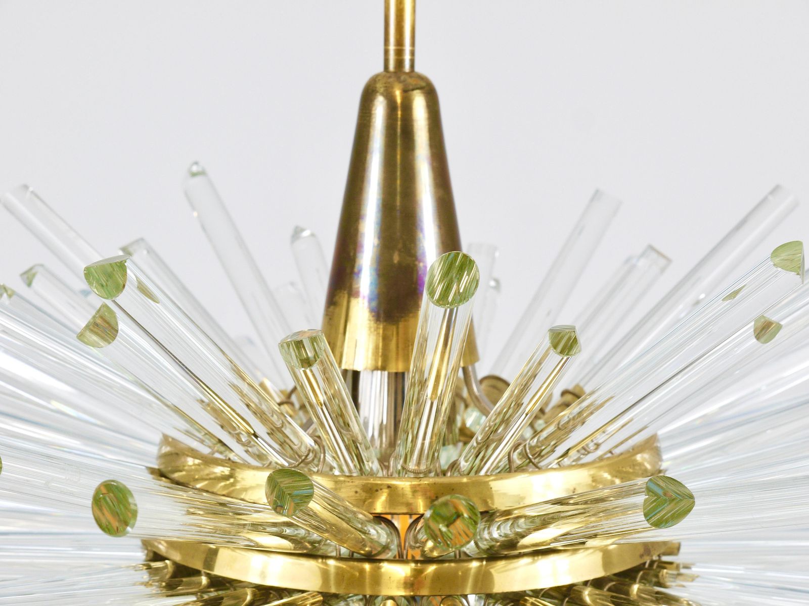 photo furniture Bakalowits Miracle Sputnik Brass Chandelier With Crystal Glass Rods, 1960s