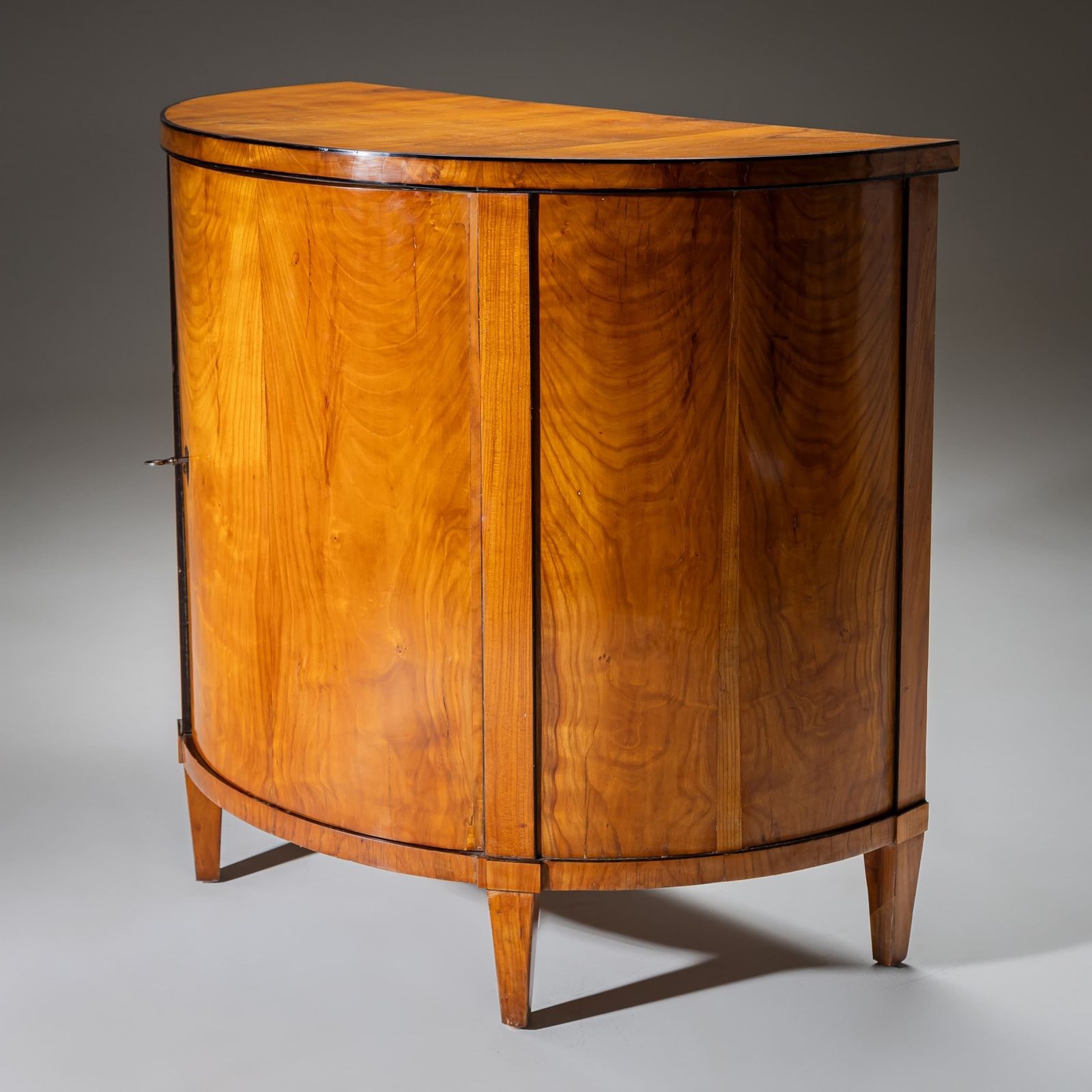 Biedermeier Demilune Cabinet In Cherry, South Germany, Circa 1820 photo for sale