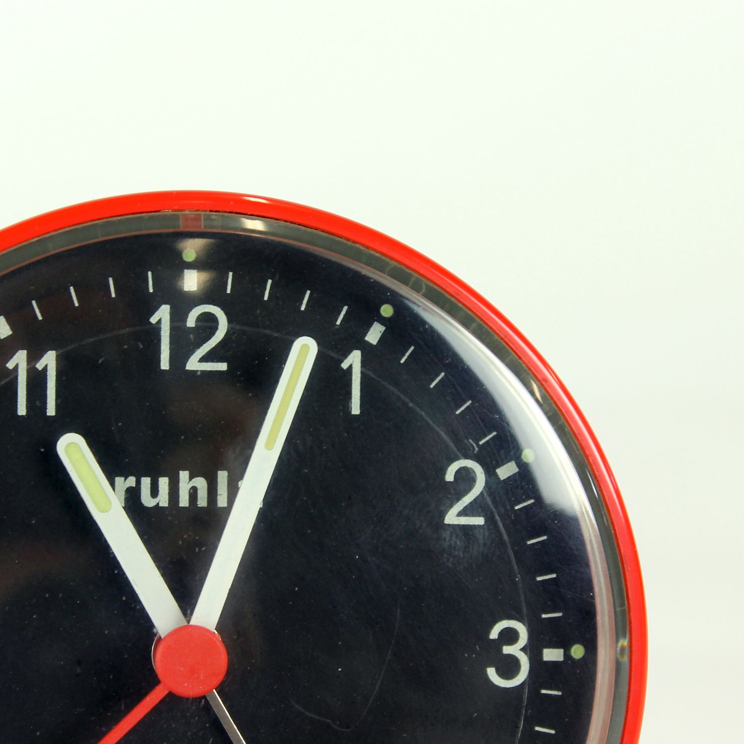 1970s Vintage Alarm Clock By Ruhla In Gdr In Red Plastic photo 90.0