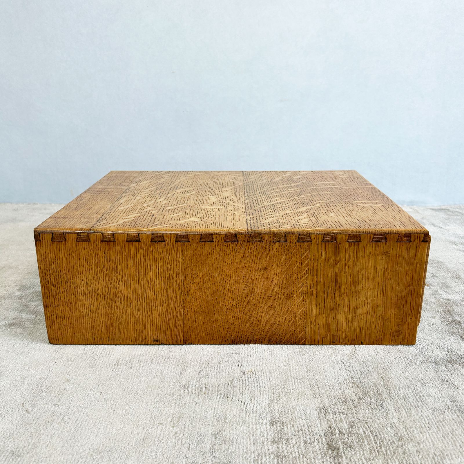 Oak Index Card Cabinet With Two Drawers photo vintage