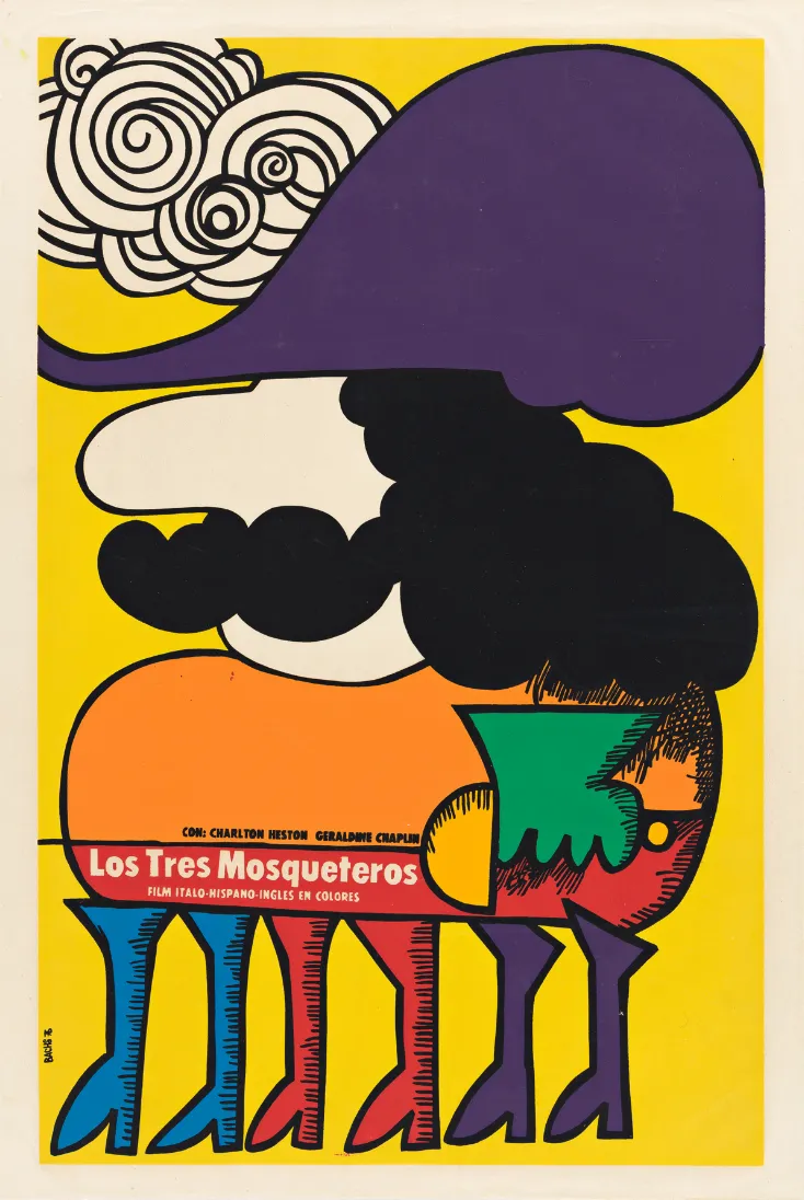 The Three Musketeers Original Cuban Film Poster