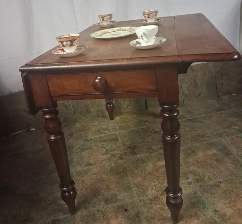 photo for sale Antique Victorian Pembroke Table Full Of Gorgeous Patina