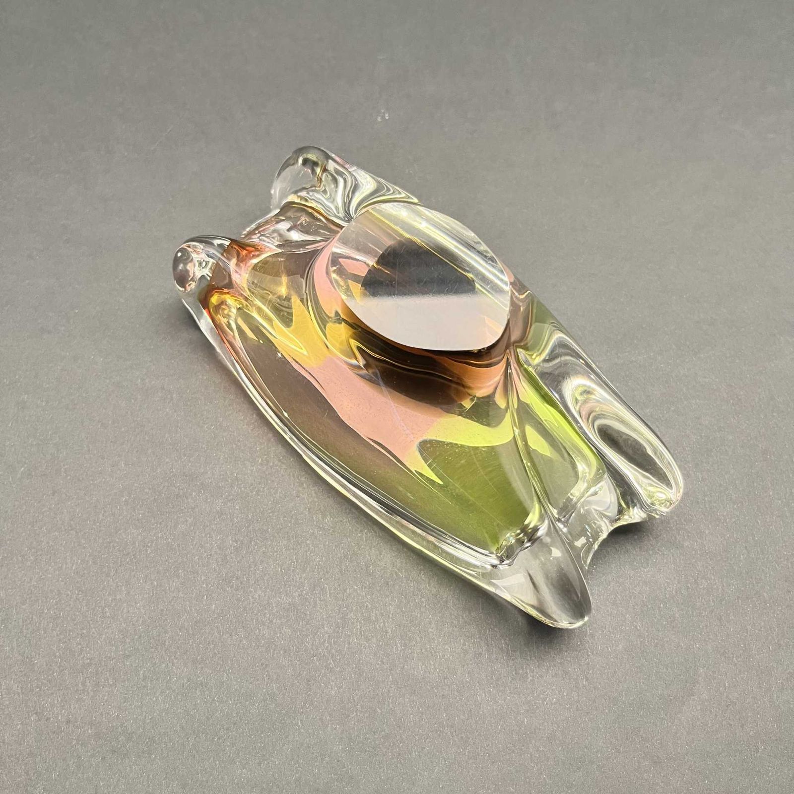 Art Glass Ashtray Attributed To Josef Rozinek For Novy Bor, 1960s photo furniture