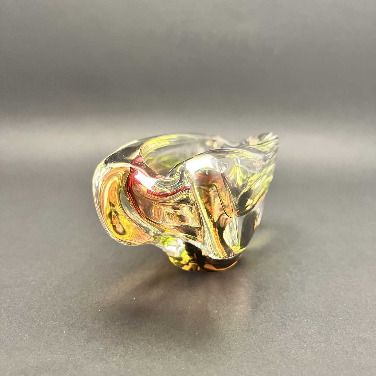 Art Glass Ashtray Attributed To Josef Rozinek For Novy Bor, 1960s photo 244.0