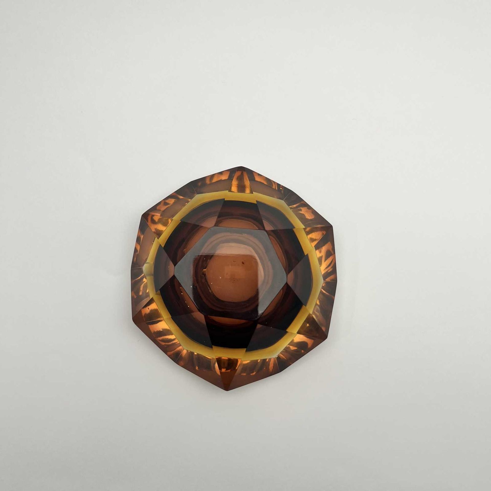 Ashtray In Faceted Glass Attributed To Seguso, Murano, Italy, 1970s photo for sale