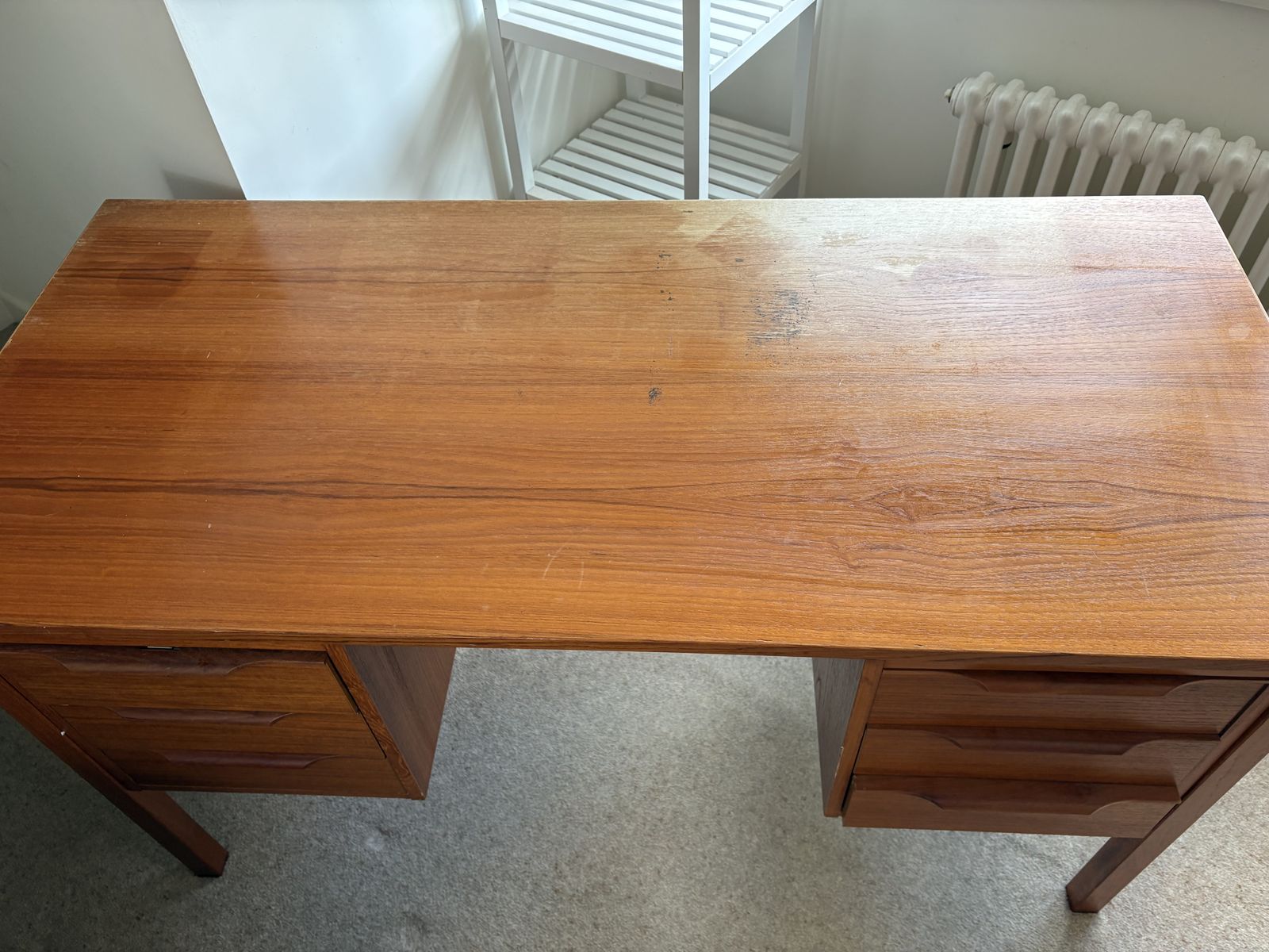 Mid Century Danish Teak Desk By Bent Silberg Mobler – 6 Drawers, Lock & Key photo furniture