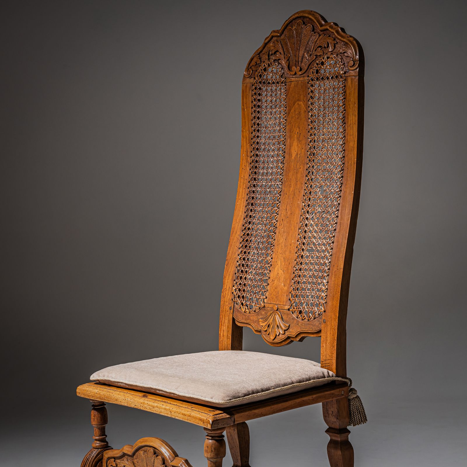 Baroque Walnut Chair, Probably Brunswick, Circa 1750 photo vintage