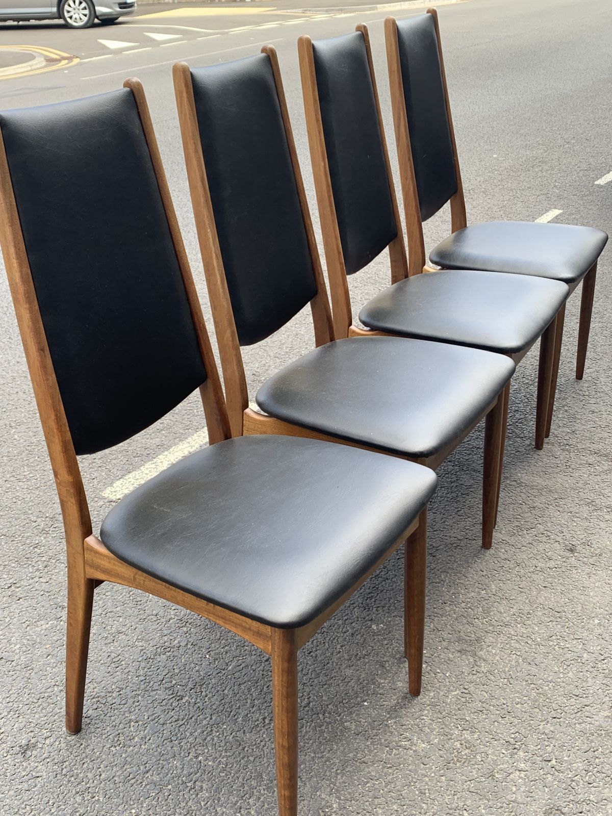 Set Of Four Danish Mid Century Dining Chairs photo Furniture