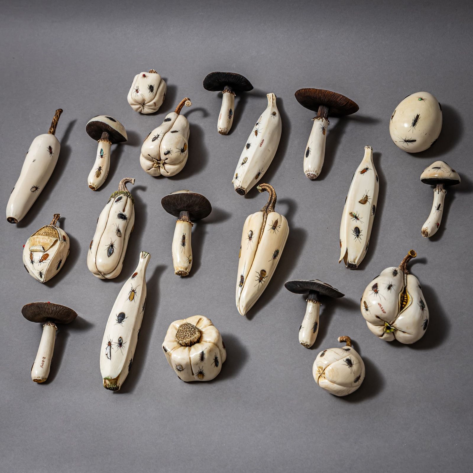 83000.0 Collection Of 23 Shibayama Objects, Japan, Meiji Period, Late 19th Century photo