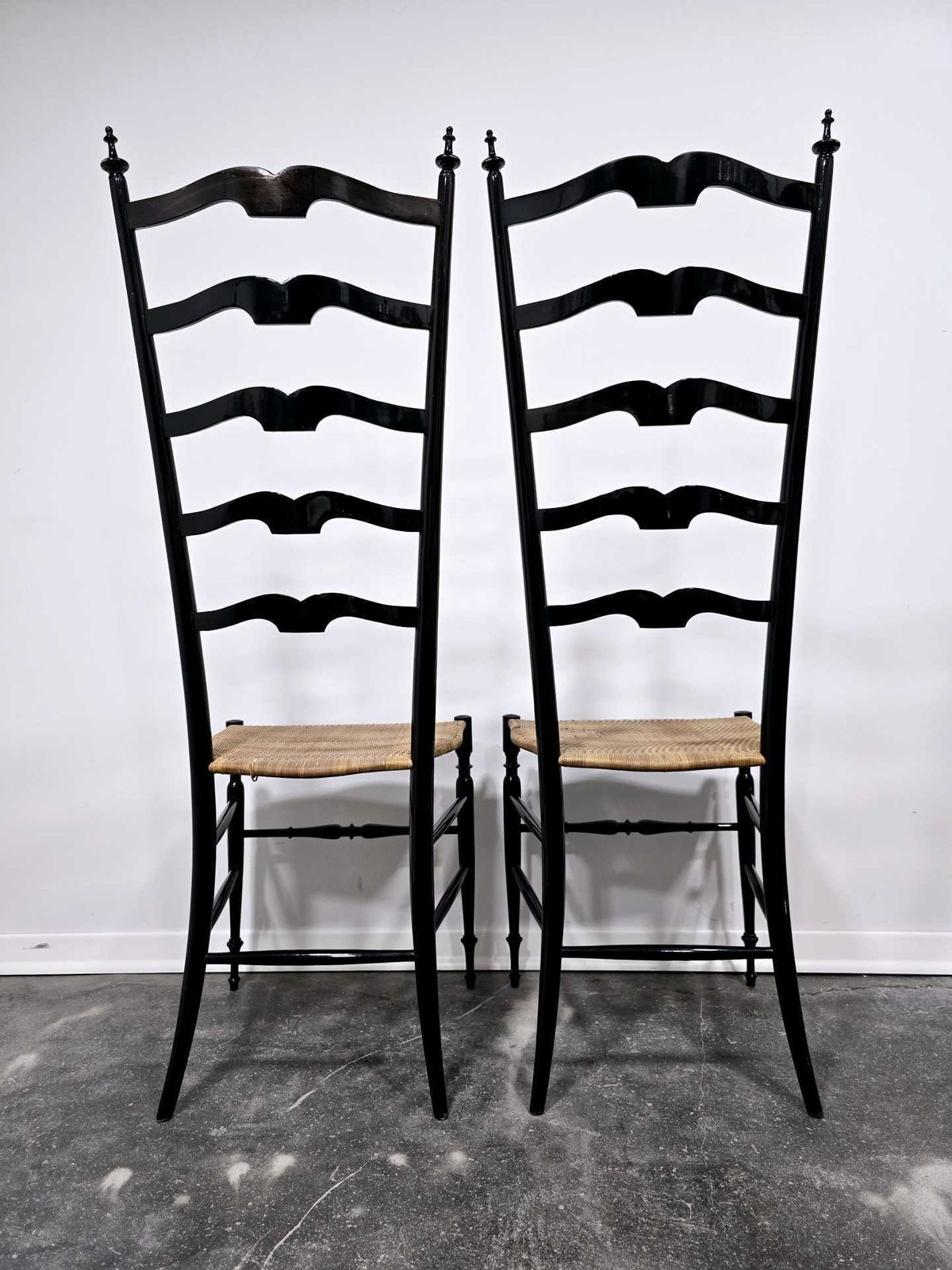 photo for sale Paolo Buffa Ladder Chairs For Chiavari, Italy 1950s