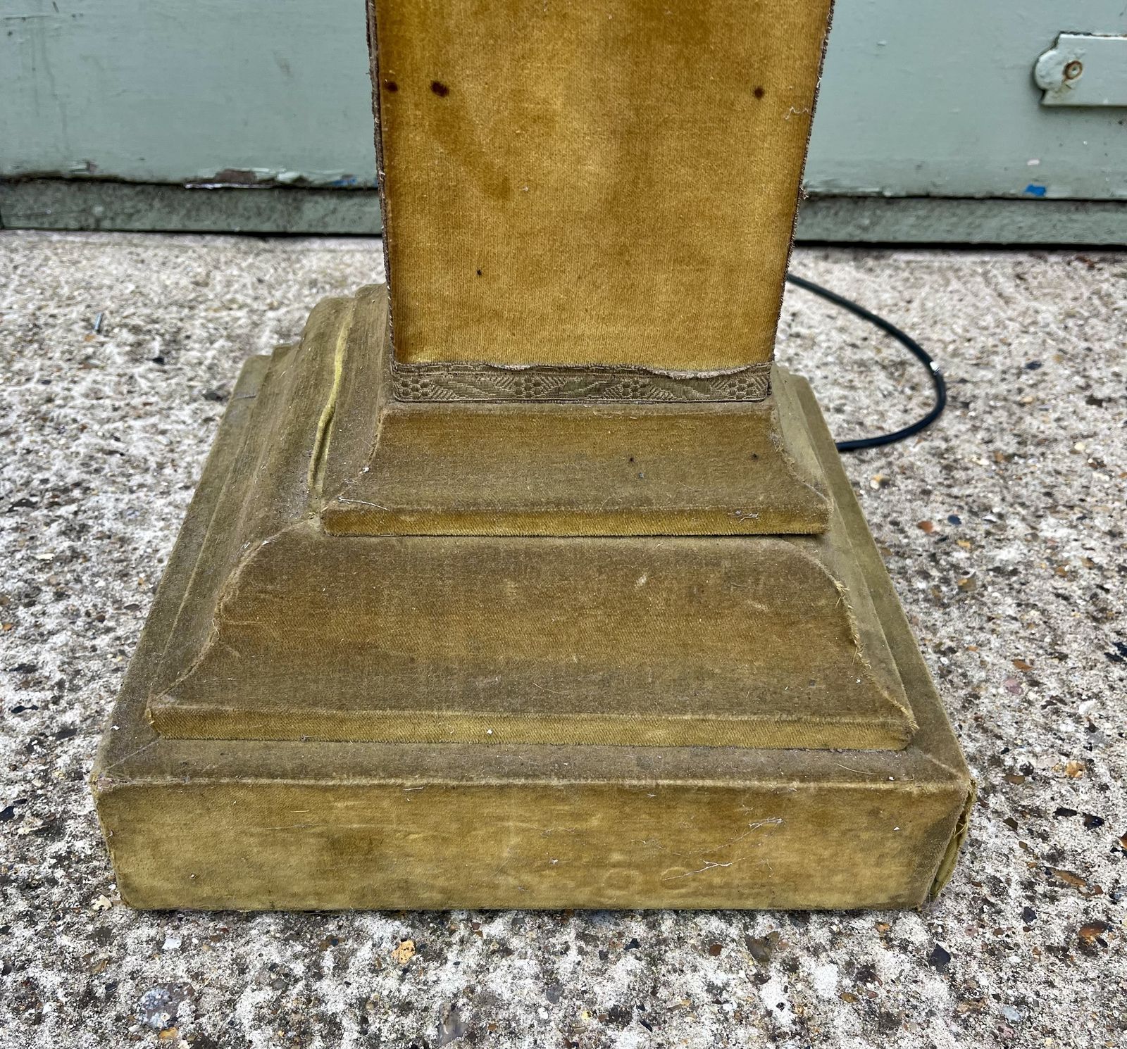 An Early 20th Century Velvet Covered Standard Lamp photo furniture