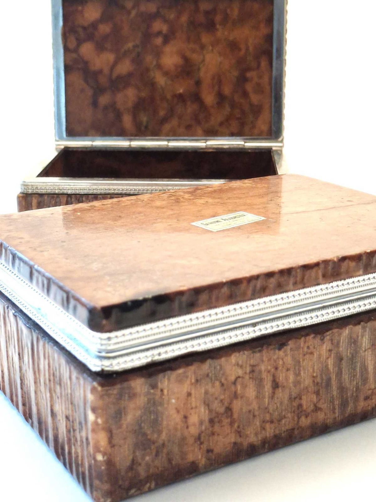 Pair Of Cigarette Cases Or Jewelry Boxes By Romano Bianchi, 1970s photo vintage