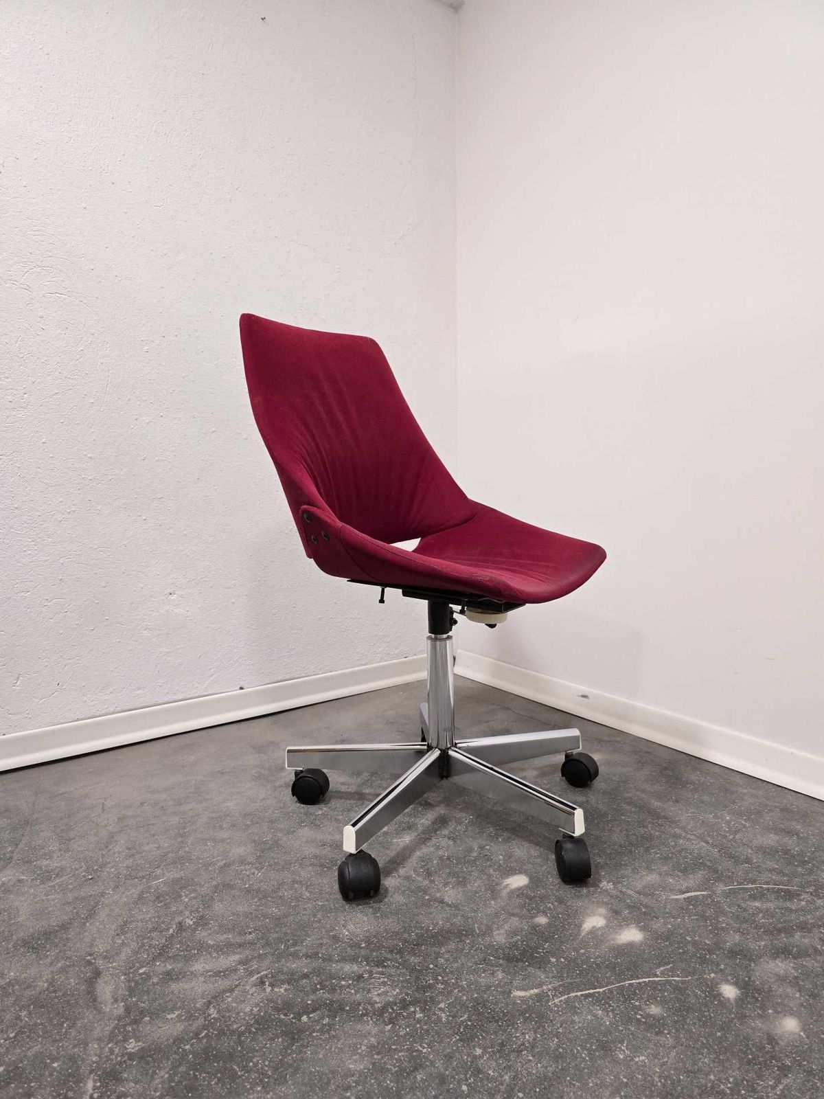 Red Swivel Desk Chair 1970s, Vintage