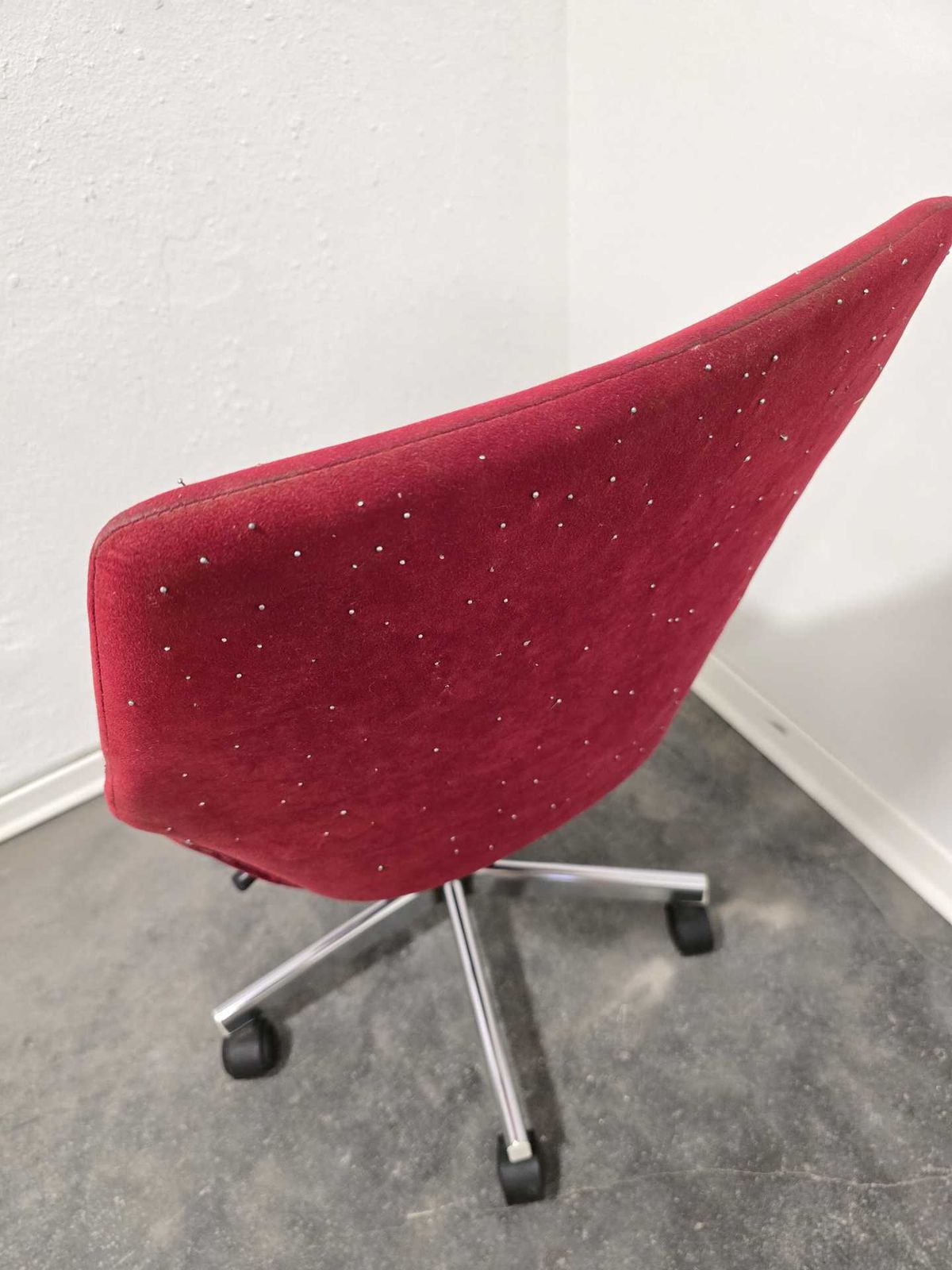 photo for sale Red Swivel Desk Chair 1970s, Vintage