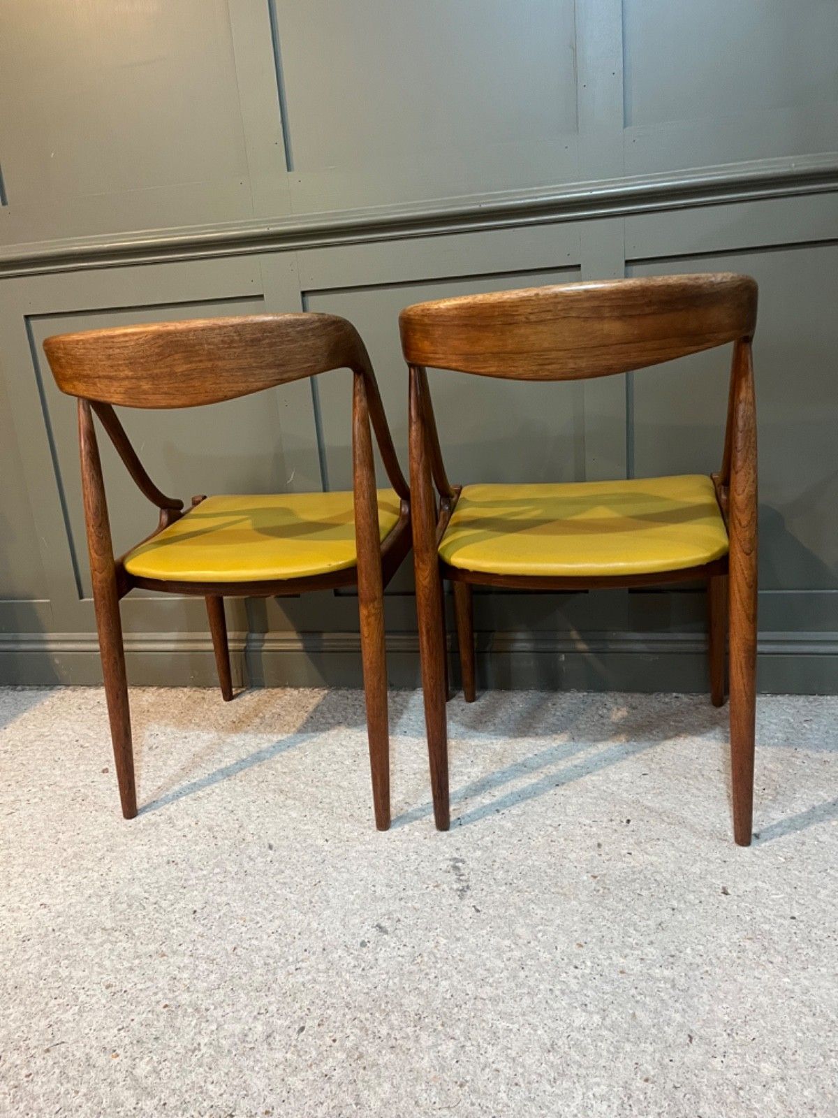 Danish Teak Chairs X 4 By Joannes Andersen Set Of Teak Dining Chairs photo for sale