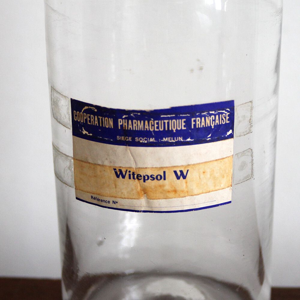 Vintage French Pharmacy Apothecary Bottles Set Of 2 photo furniture