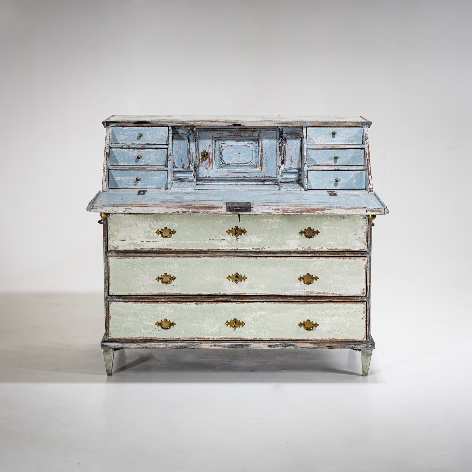 Hand Painted Baroque Secretary, 18th Century photo for sale