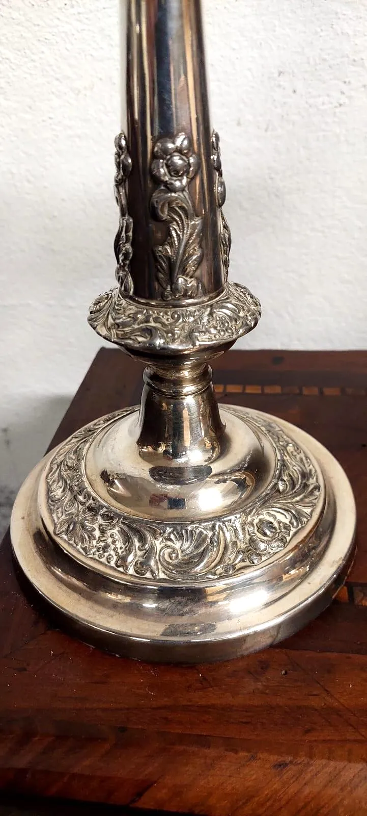 Antique Candlesticks Pair Of Silver Candlesticks First Half 900 photo 136.0