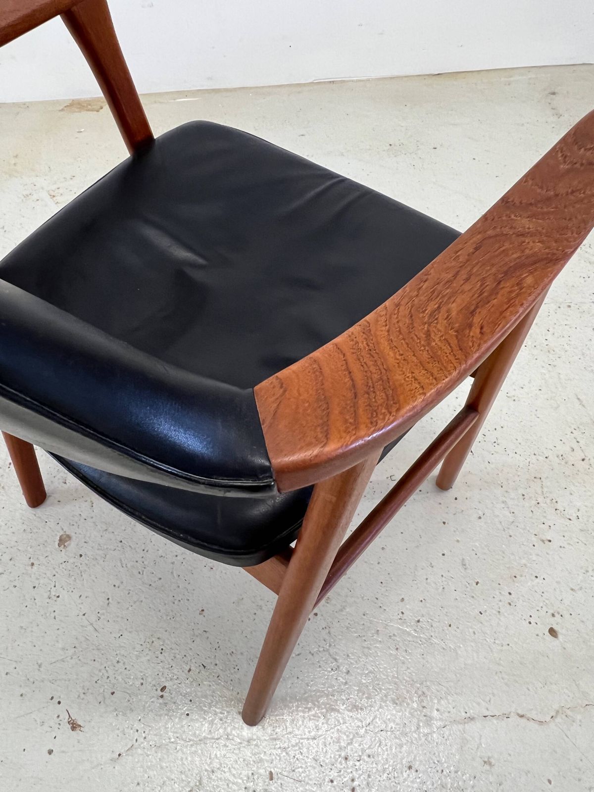photo for sale Erik Kierkegaard Teak & Leather Armchair By Hong Møbelfabrik, 1960s