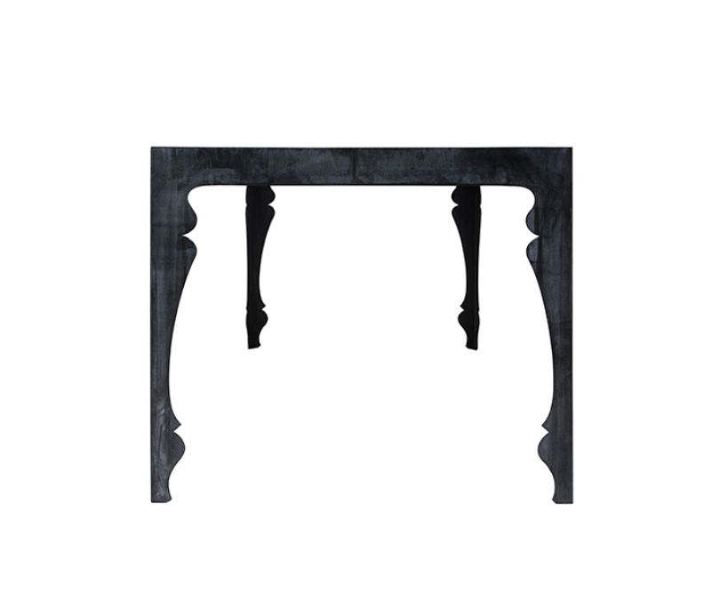 John Reeves Original "Louis" Dining Table Black Wood & Glass, Statement Piece. Rrp £1795 photo Furniture
