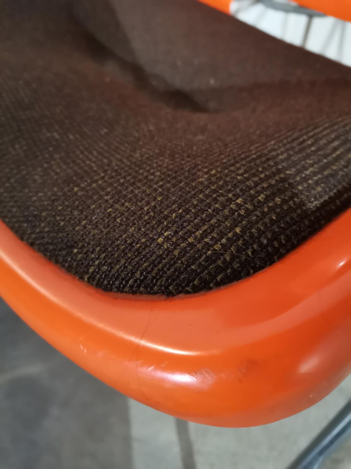 photo vinterior Stuckable Orange Vintage Chairs, Meblo, 1970s, Price For Piece