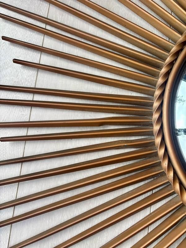 Large Vintage Chaty Vallauris Sunburst Mirror photo for sale
