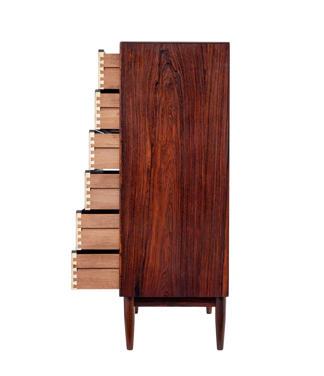 Mid 20th Century Scandinavian Tall Chest Of Drawers photo vintage
