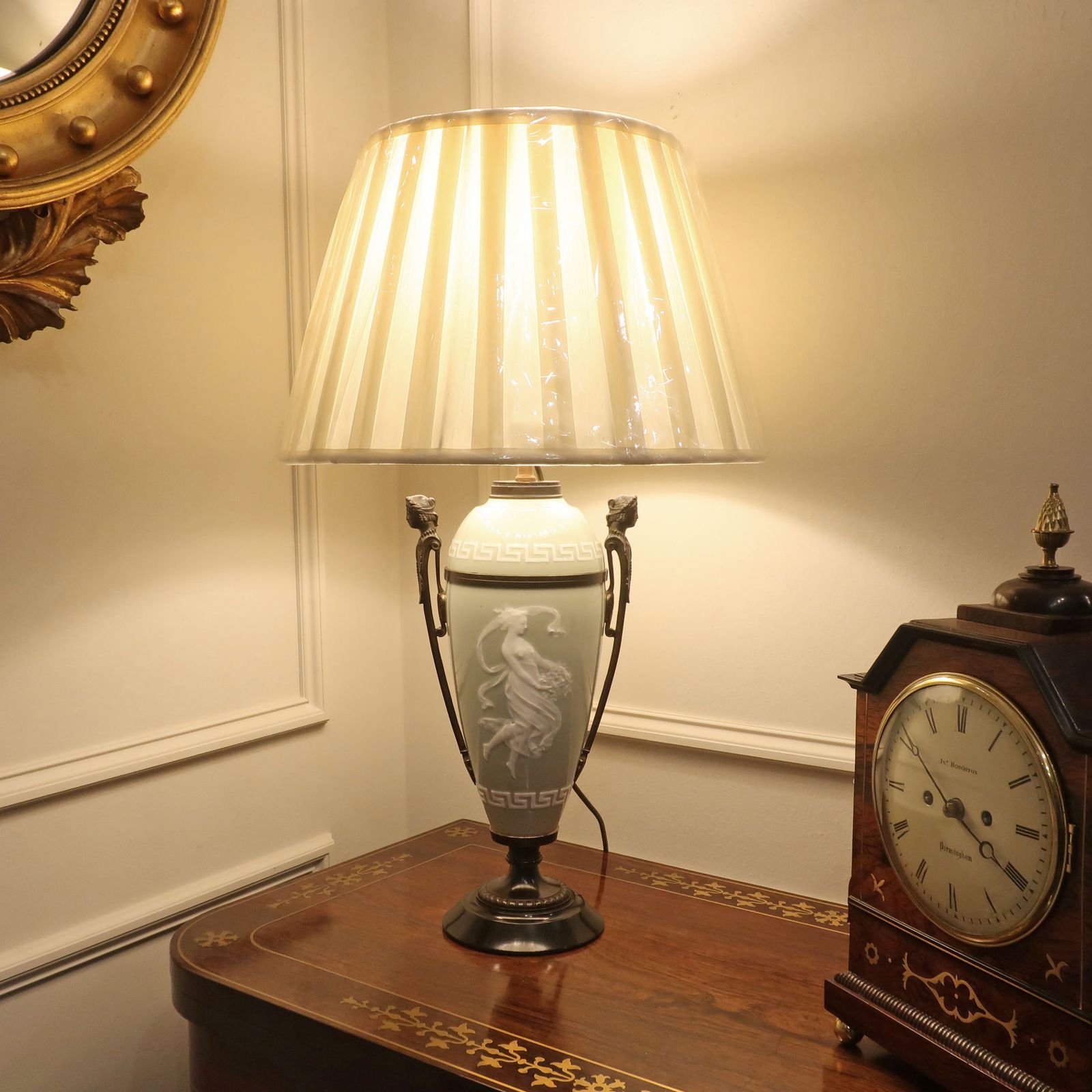 French Pate Sur Pate Neoclassical Style Porcelain Table Lamp photo furniture