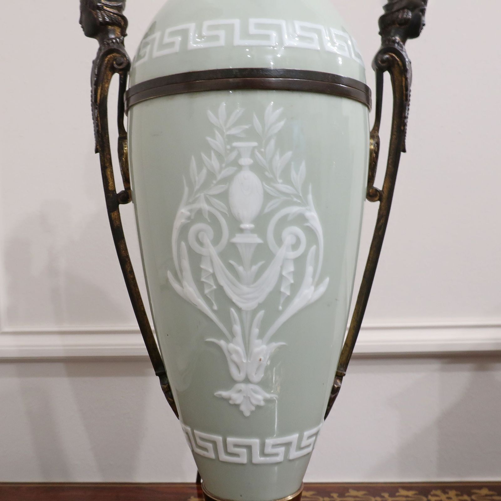 photo buy French Pate Sur Pate Neoclassical Style Porcelain Table Lamp