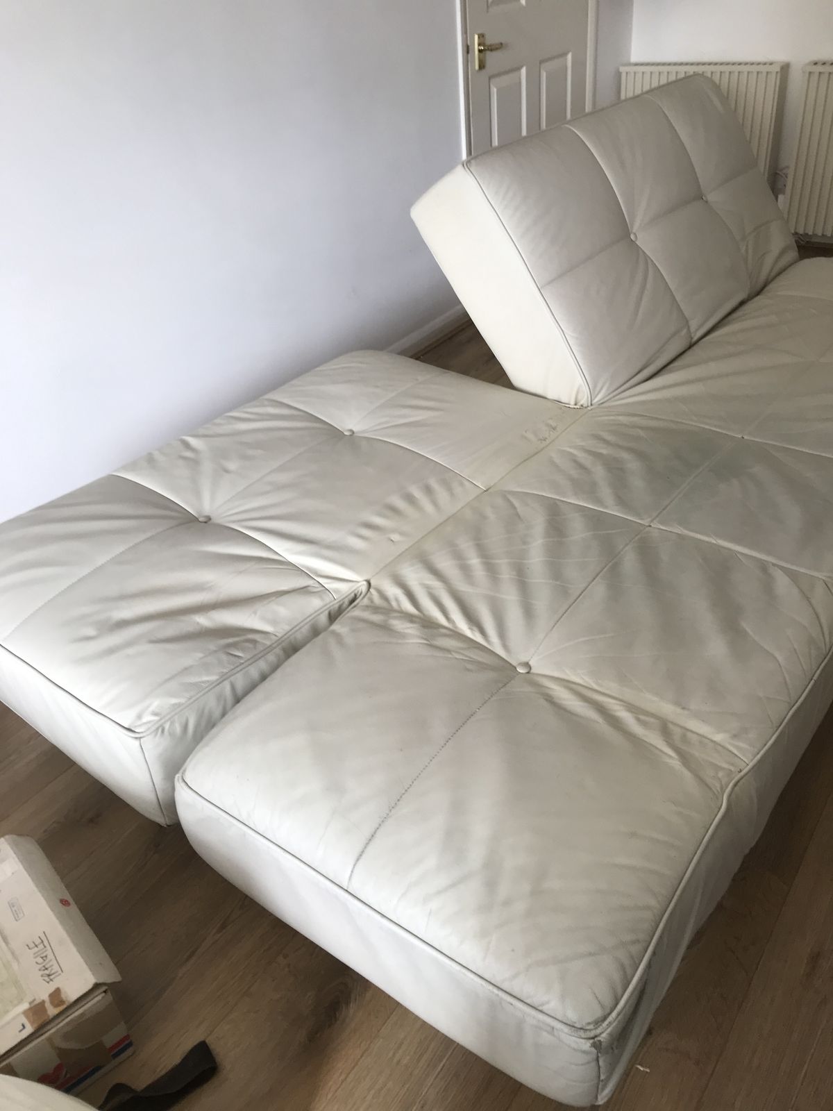 Ligne Roset Smala 3 Seater Sofa, Cream, Worn But In Good Working Order photo buy