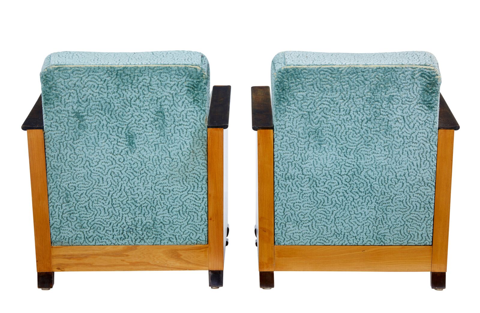 Fine Pair Of Swedish Art Deco Elm And Birch Armchairs photo furniture