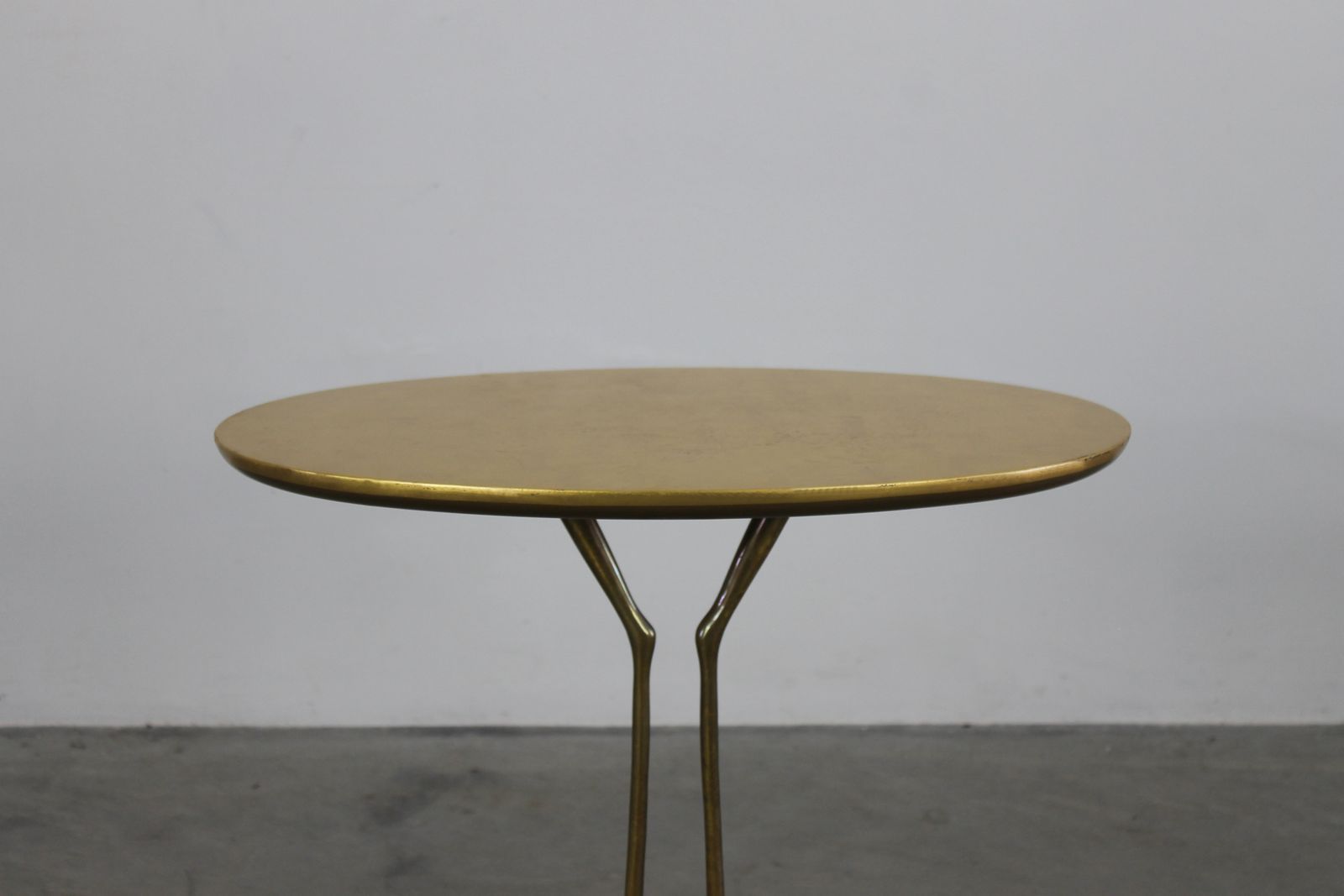 Meret Oppenheim Traccia Side Table In Wood Gold Leaf And Bronze By Gavina 1980s photo Furniture