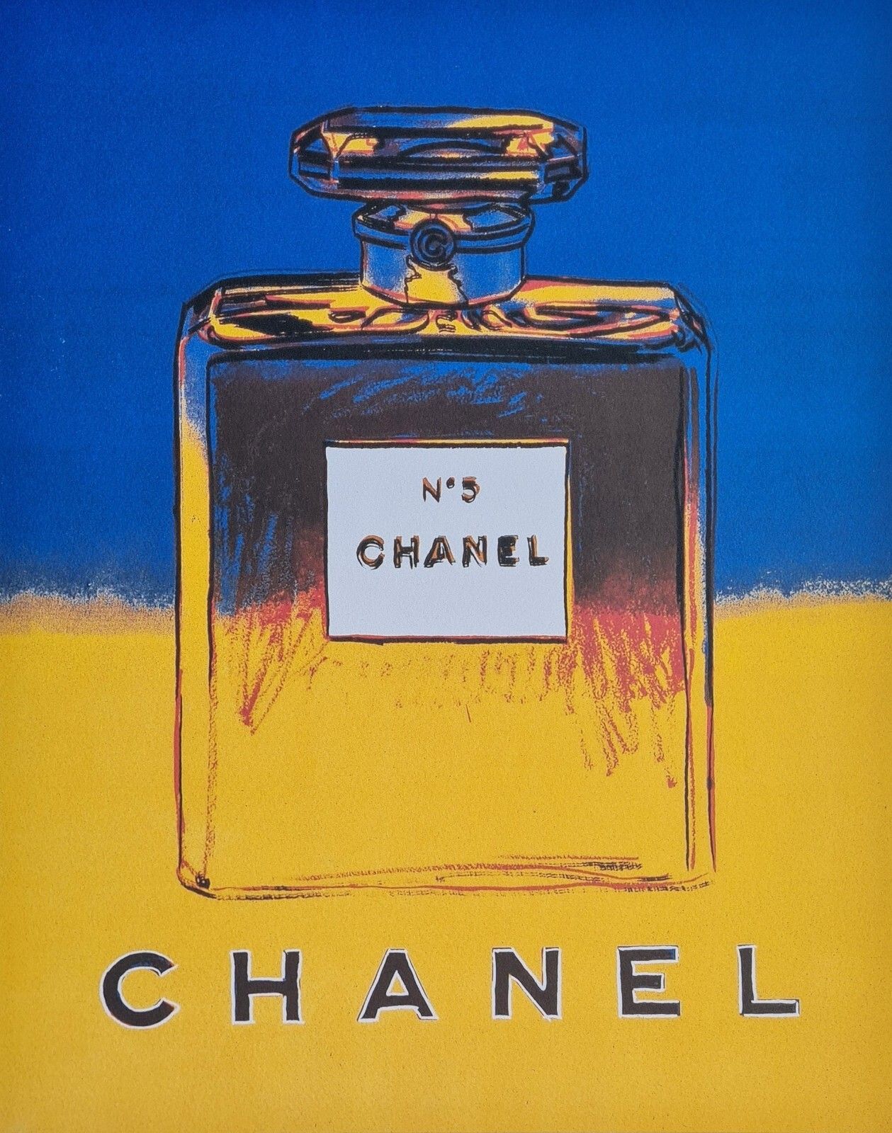 Andy Warhol Pop Art Lithograph: 'Chanel No. 5' Signed, Limited Edition Of 200 (50x40cm) photo furniture