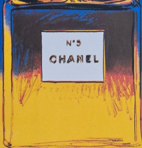 Andy Warhol Pop Art Lithograph: 'Chanel No. 5' Signed, Limited Edition Of 200 (50x40cm) photo Art