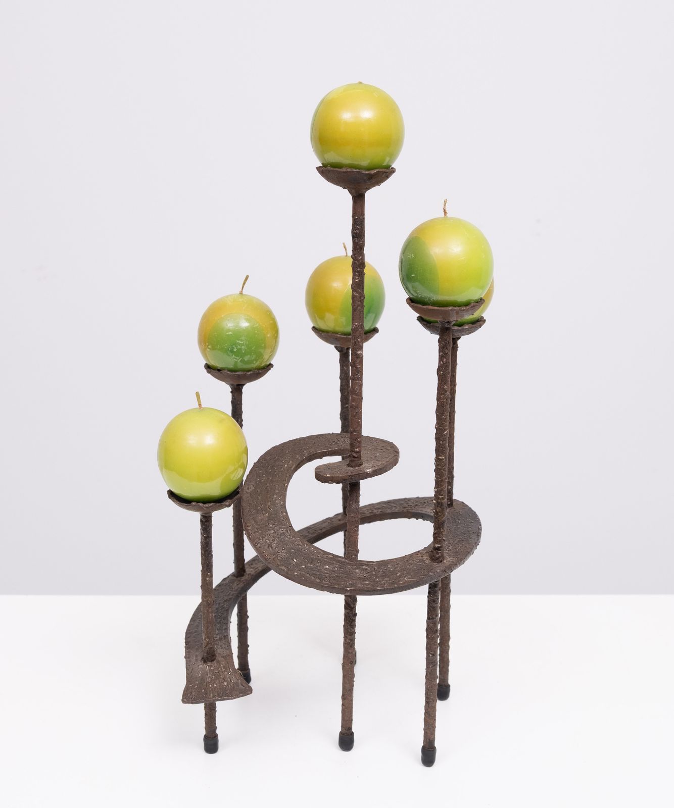 Vintage Spiral Wrought Iron Candle Holder 1970s Austria photo Home Decor