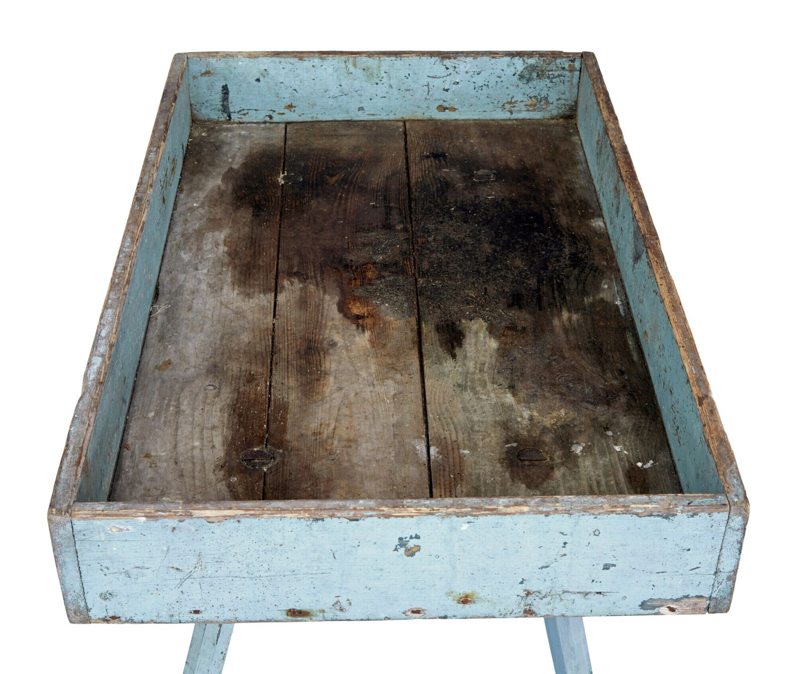 19th Century Swedish Painted Pine Garden Room Tray Table photo furniture
