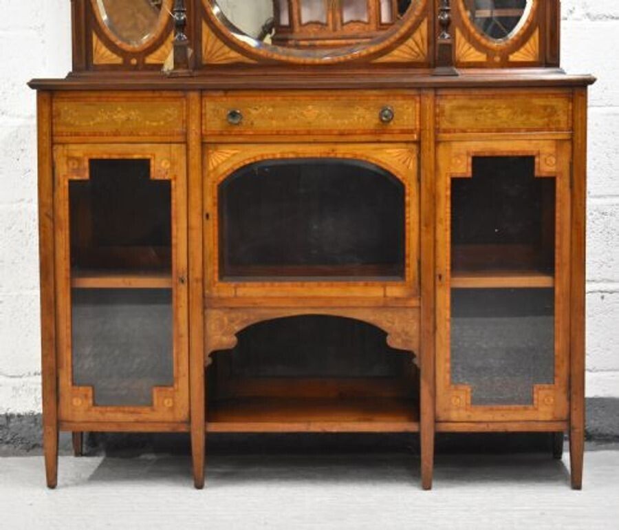 Victorian Mahogany Inlaid Sideboard photo furniture