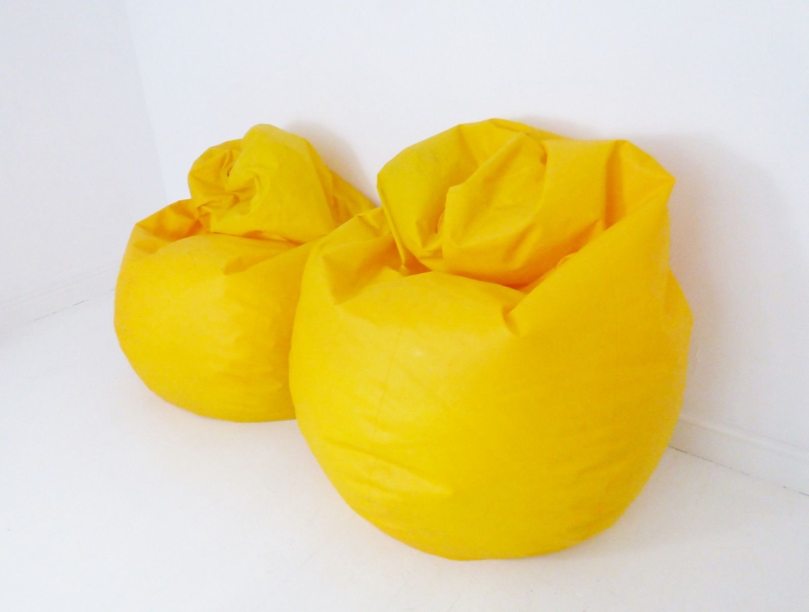 Stunning Pair Of Plastic Ron Arad Memo Inflatable Beanbag Lounge Chairs 1999 photo Furniture