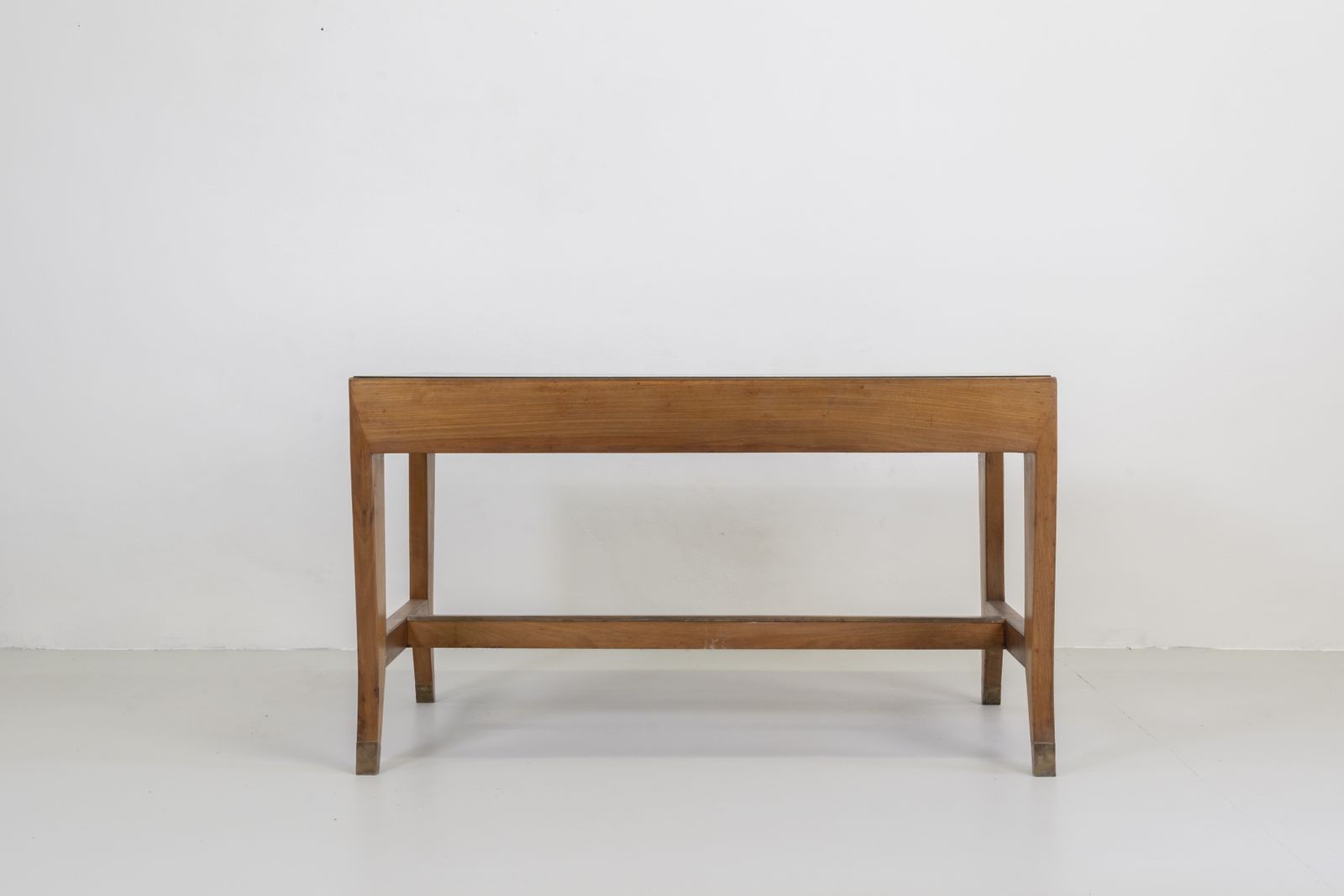 Gio Ponti Office Desk In Wood And Glass For Banca Nazionale Del Lavoro, 1950s photo for sale