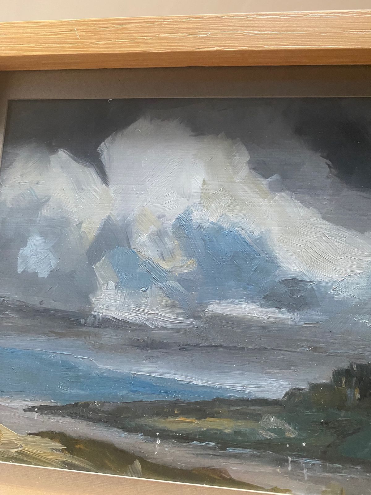 Coast And Stormy Sky Oil Painting photo furniture