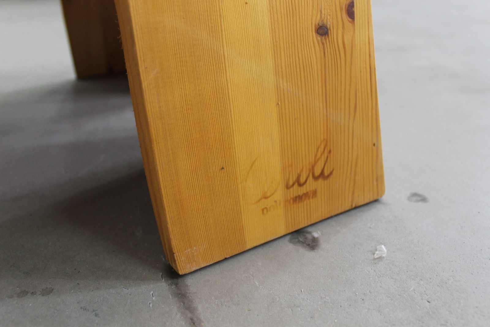 Mario Ceroli Set Of Two Fratina High Chair In Pine By Poltronova 1972 photo for sale