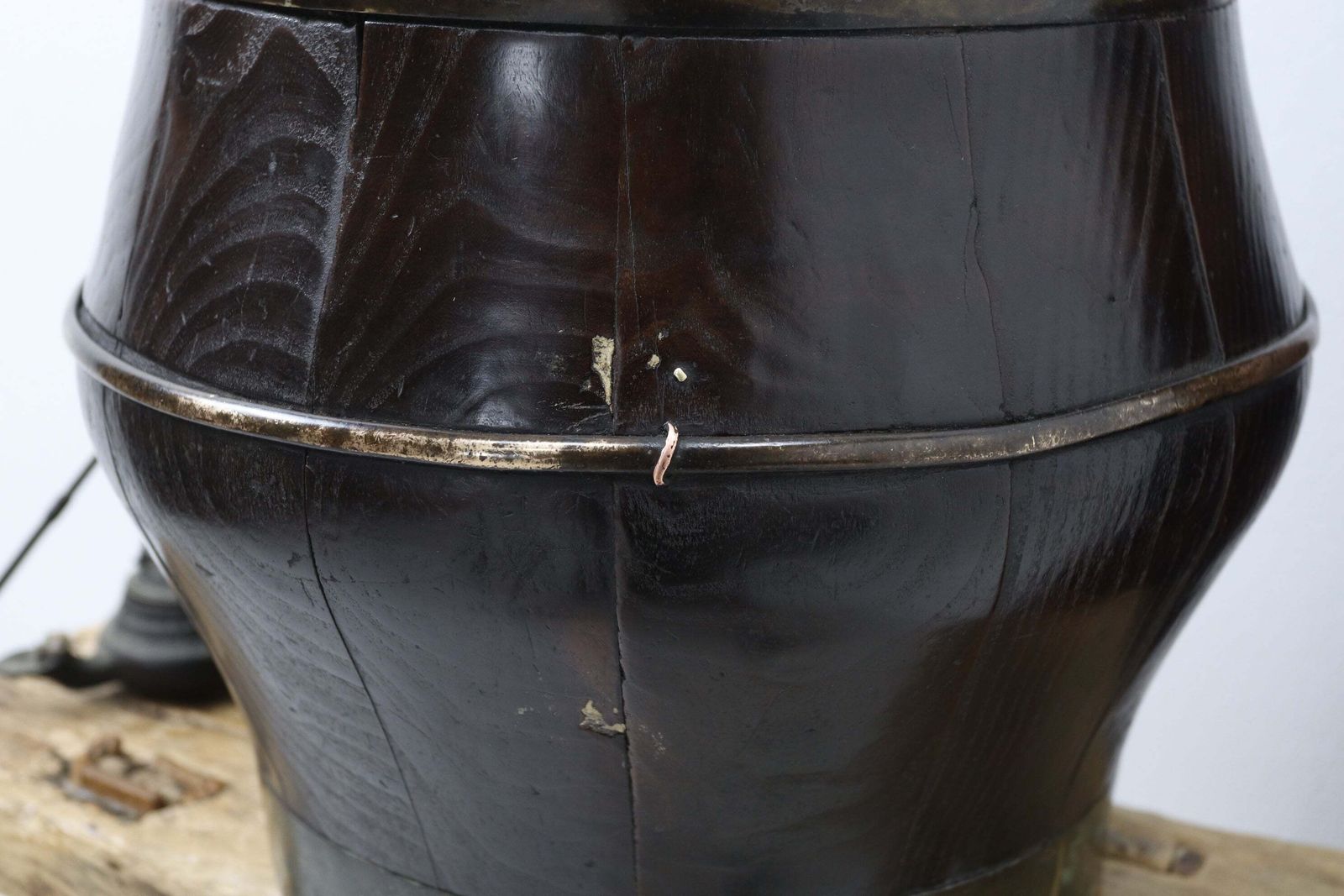 Late 19th Century Chinese Stained Elm General Purpose Barrel photo vintage